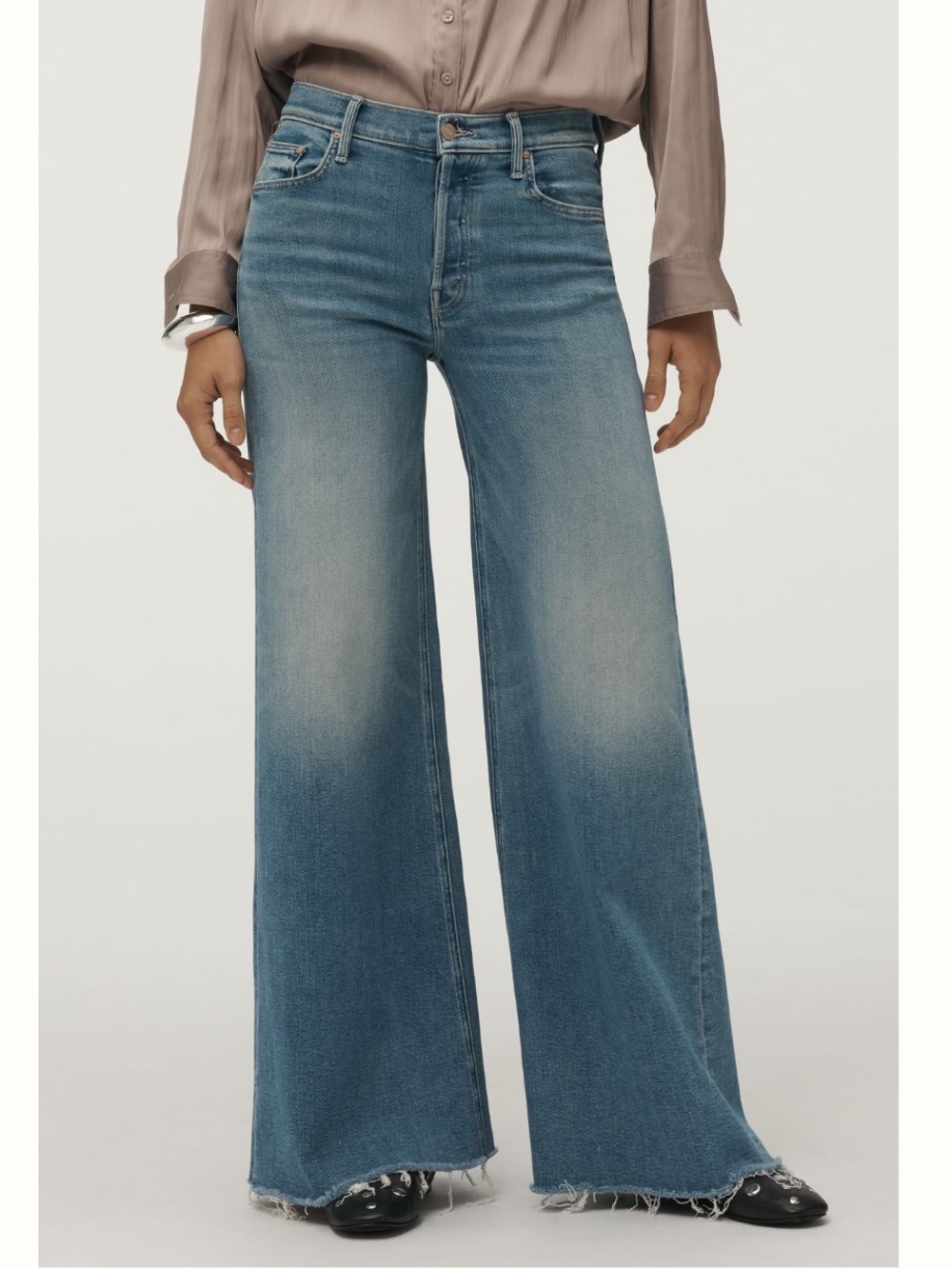 Anthropologie Mother wide leg jeans sz 34